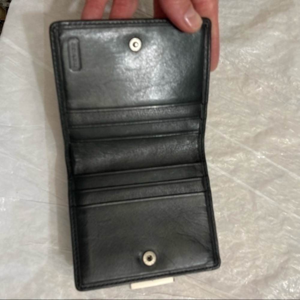 Coach vintage y2k small black leather wallet - Picture 5 of 10